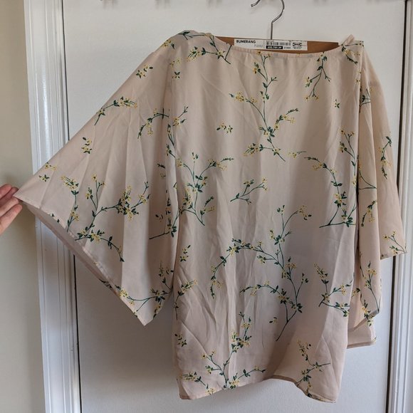 Floral Chiffon Wrap Shirt - Picture 4 of 7
